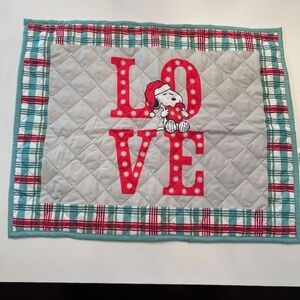 Snoopy Love Quilted Pillow Sham